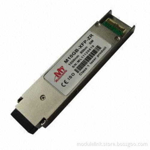 10G XFP 1550nm 80km ZR optical transceiver, RoHS Directive-compliant